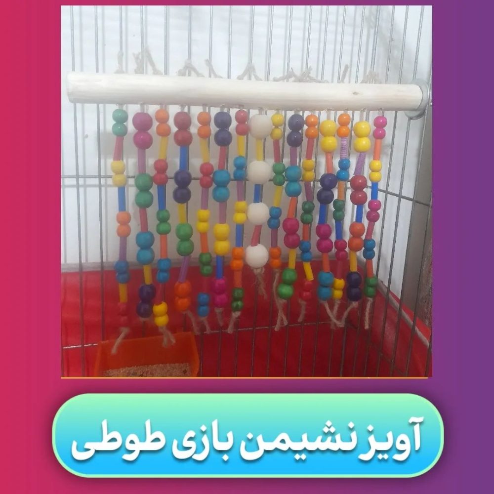 نشیمن آویز بازی طوطی خانگی